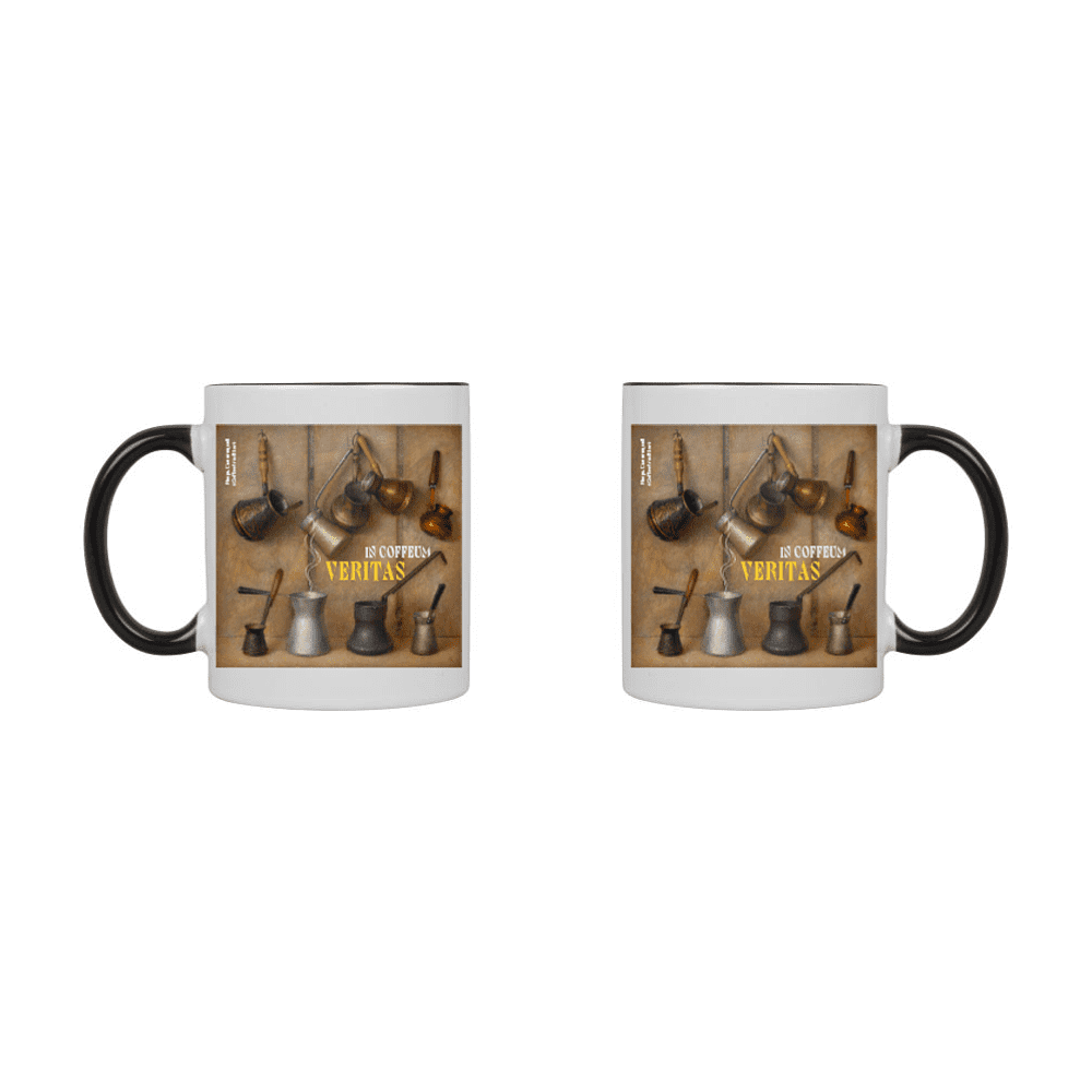Кружка керамическая "Coffee tradition. Игорь Свентицкий", 320 мл, белый, черный