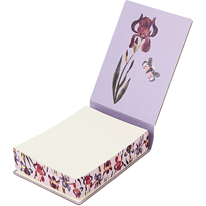 Блокнот "Flora. Ирисы", A6, 250 листов, нелинейный, склейка сверху, белый, розовый - 3