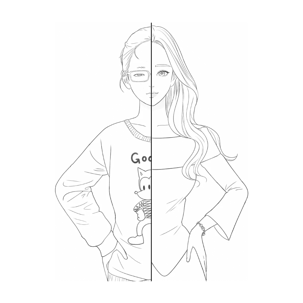 Раскраска "Истинная красота. Раскраска по вебтуну" - 7