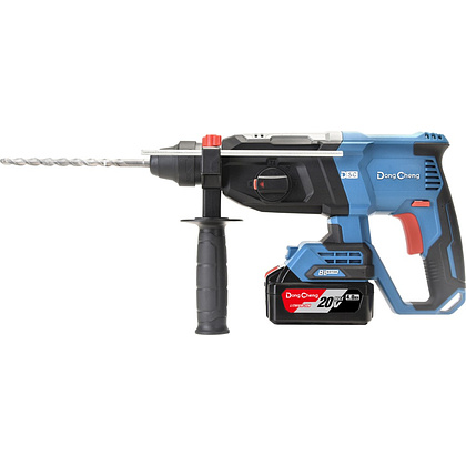 Аккумуляторный перфоратор DongCheng DCZC02-26 (TYPE EM), 20 В, 3.1 Дж, 2 АКБ, 4 Ач, З/У 2 А - 2 Аккумуляторный перфоратор DongCheng DCZC02-26 (TYPE EM), 20 В, 3.1 Дж, 2 АКБ, 4 Ач, З/У 2 А - 2