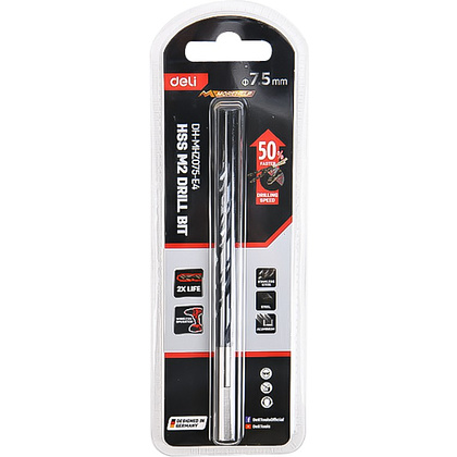 Сверло по металлу Deli RS EDH-MHZ075-E4, 7.5 мм, DIN 338, HSS-TiN - 3 Сверло по металлу Deli RS EDH-MHZ075-E4, 7.5 мм, DIN 338, HSS-TiN - 3