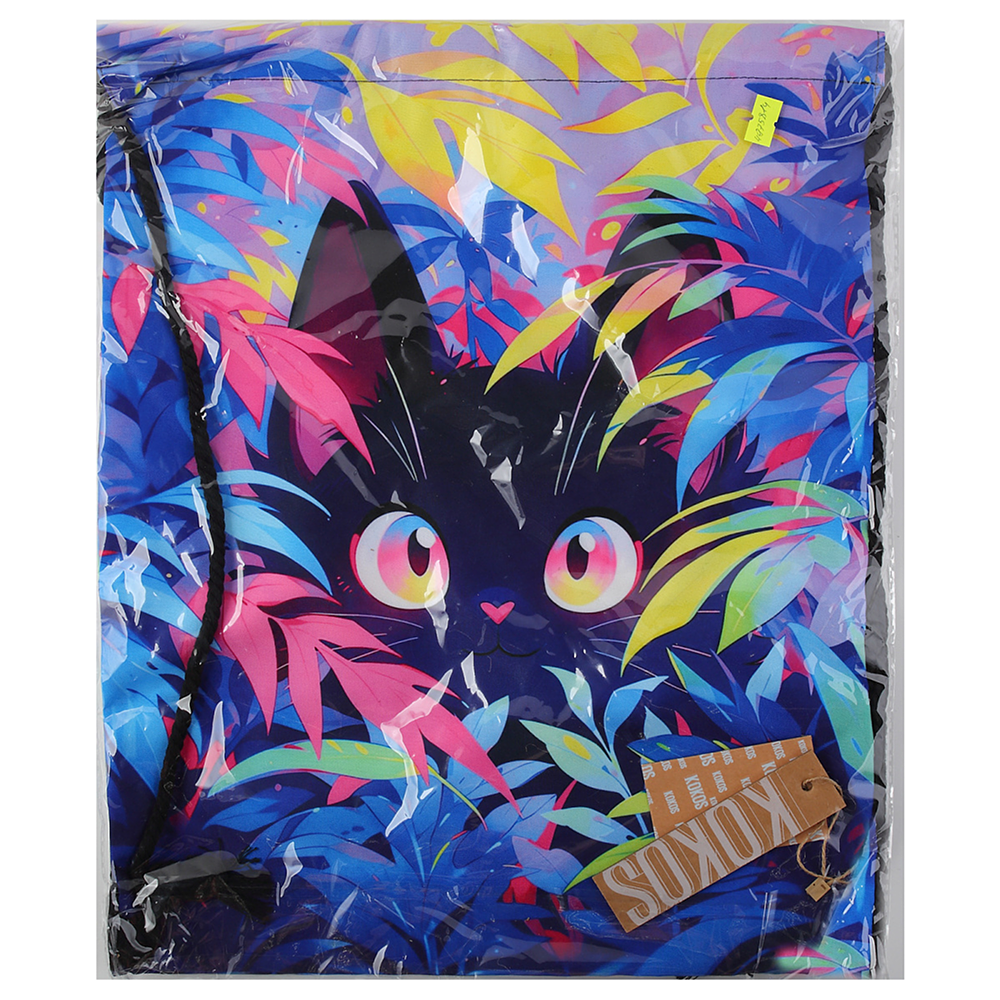 Мешок для обуви "Tropical cat", полиэстер, разноцветный - 2