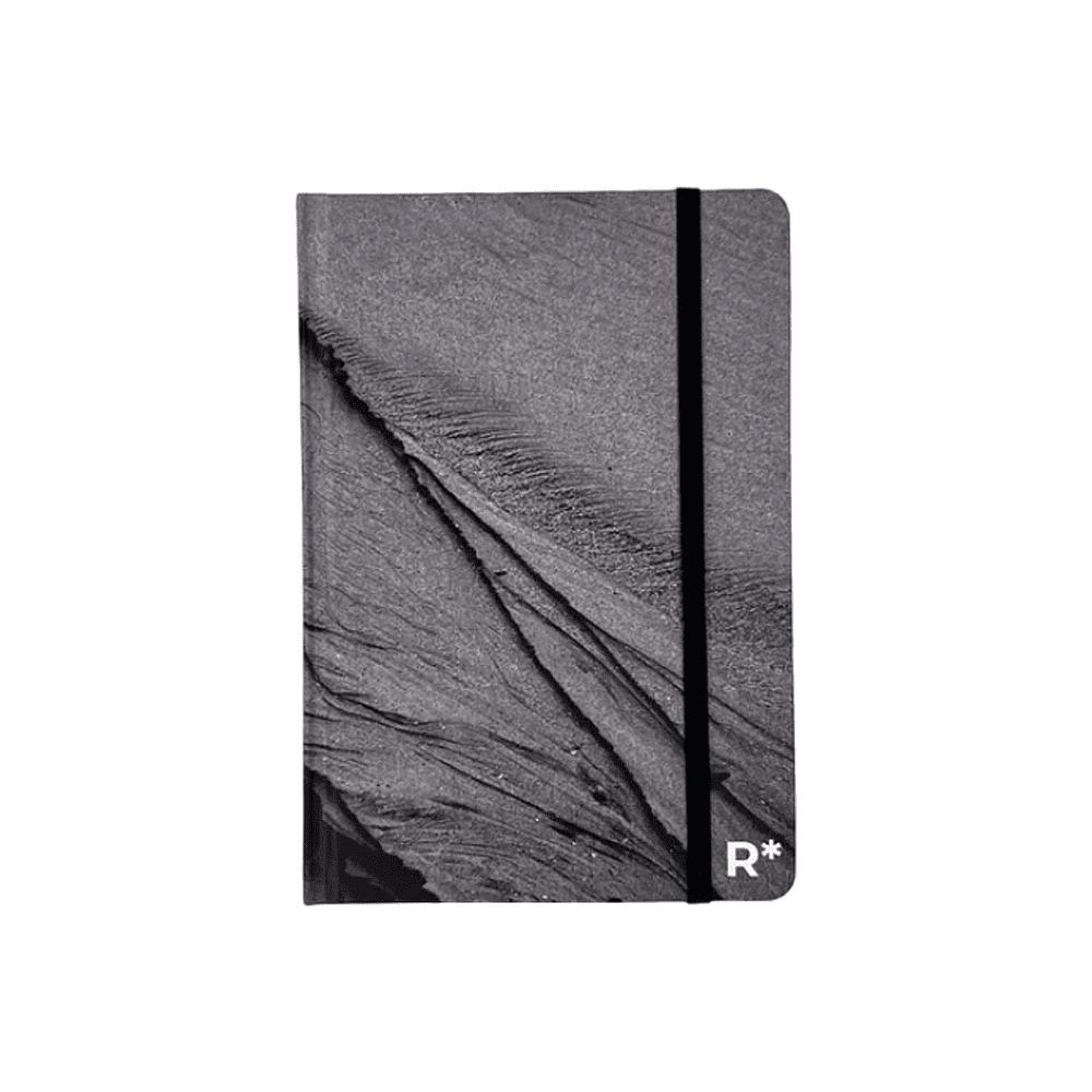 Ежедневник недатированный "StonePaper. Dark sand", 128 страниц, на резинке, серый