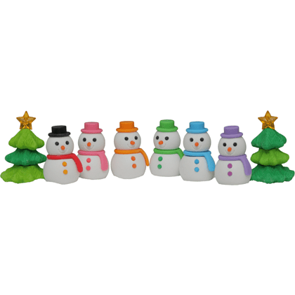 Ластик "IWAKO Snowman & Tree", 1 шт