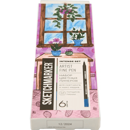 Ручка капиллярная "Sketchmarker Artist fine pen Intense", 6 шт. - 12