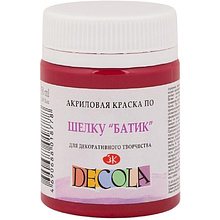 Краска акриловая по шелку перламутровая "Декола", 322 розовая, 50 мл., банка