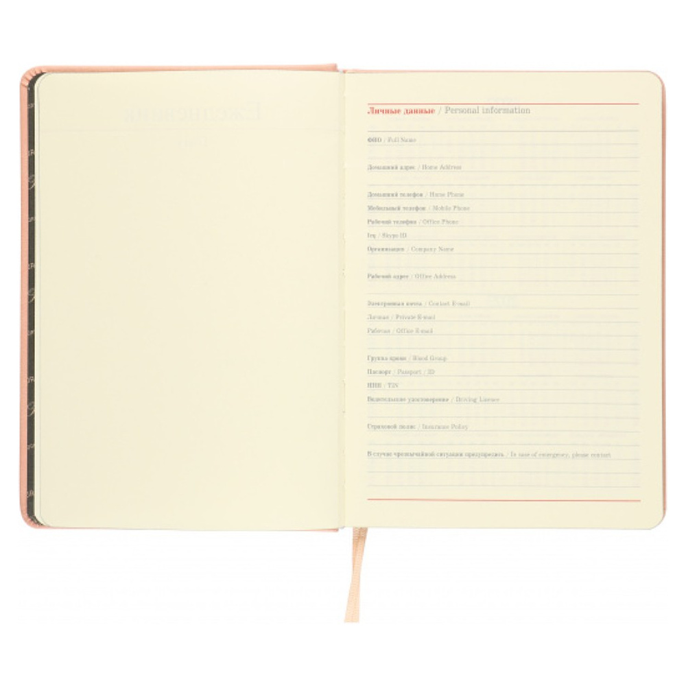 Ежедневник недатированный "FIORENZO Pastel soft touch", A5, 168 листов,  розовый, срез черный - 5