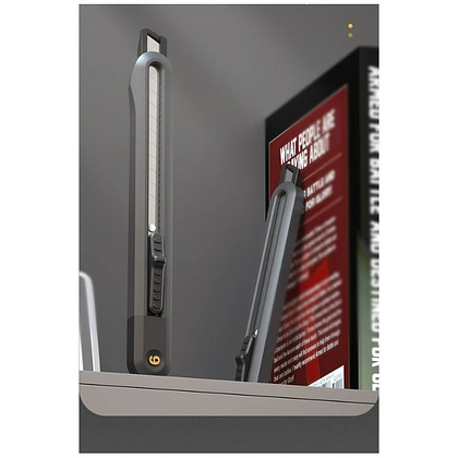 Набор ножей строительных Deli HS EHT4003, 3 шт (ножи 9мм/18мм/трапеция), Soft Touch, черный - 5