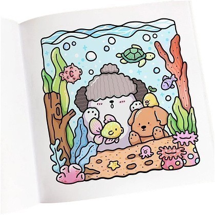 Раскраска на английском языке "Cozy Cuties. Cute and Comfy Colouring Book", Coco Wyo - 2