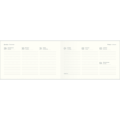 Еженедельник датированный "Fleur" 2026, А6, 128 страниц, черный - 2 Еженедельник датированный "Fleur" 2026, А6, 128 страниц, черный - 2