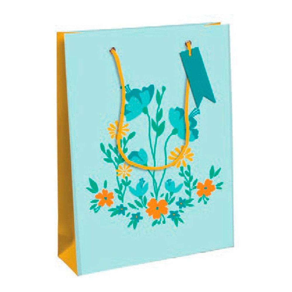 Пакет бумажный подарочный "Rosalie", 26.5x14x33 см, разноцветный