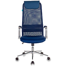Кресло для руководителя "Бюрократ KB-9/DG", ткань, металл, синий