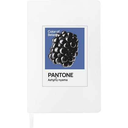Блокнот «Color of Belarus. Pantone Azhany nyama», А5, 128 листов, в точку, белый, синий