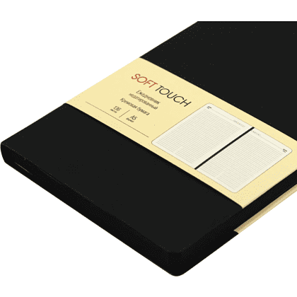 Ежедневник недатированный "Soft Touch. Черный", A5, 136 листов, черный - 2