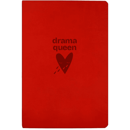 Бизнес тетрадь А5 «Drama Queen» soft touch, красный