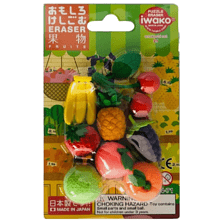 Набор ластиков "IWAKO Fruits", 8 шт, ассорти