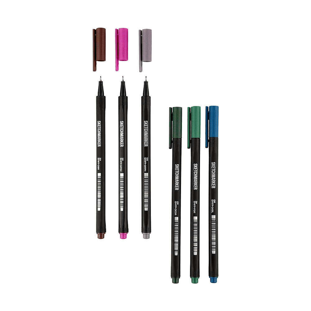 Ручка капиллярная "Sketchmarker Artist fine pen Intense", 6 шт. - 6