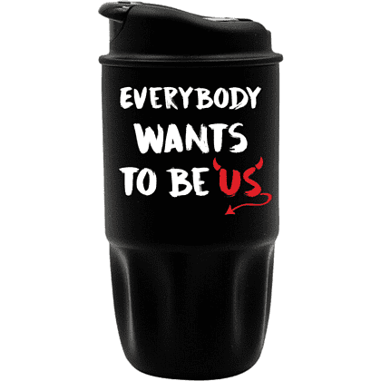 Термокружка "Everybody wants to be us", 450 мл, нержавеющая сталь, черный