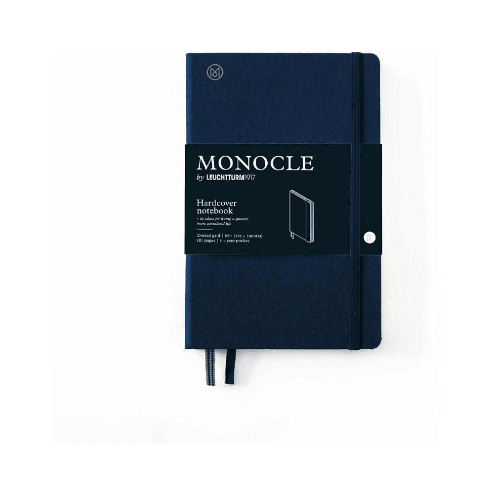 Блокнот "Leuchtturm1917. Monocle", B6+, 192 страницы, в точку, на резинке, синий