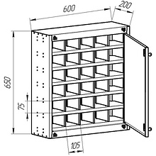 Шкаф для хранения мобильных телефонов (30 ячеек) PN-30
