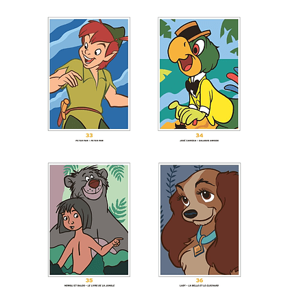 Раскраска по номерам на французском языке "Coloriages mystères Disney - Portraits" - 6