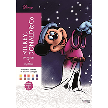 Раскраска по номерам на французском языке "Coloriages mystères Disney - Mickey, Donald & Co" 