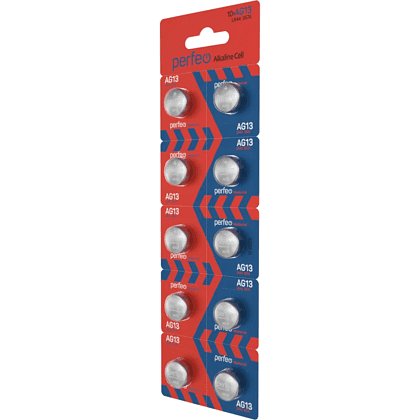 Батарейки алкалиновые Perfeo 10BP "LR44/357/AG13"  - 2