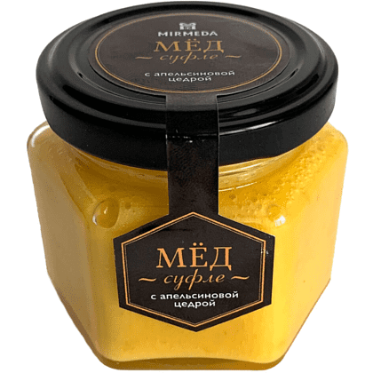 Мёд-суфле "Mirmeda" с апельсиновой цедрой, 150 гр