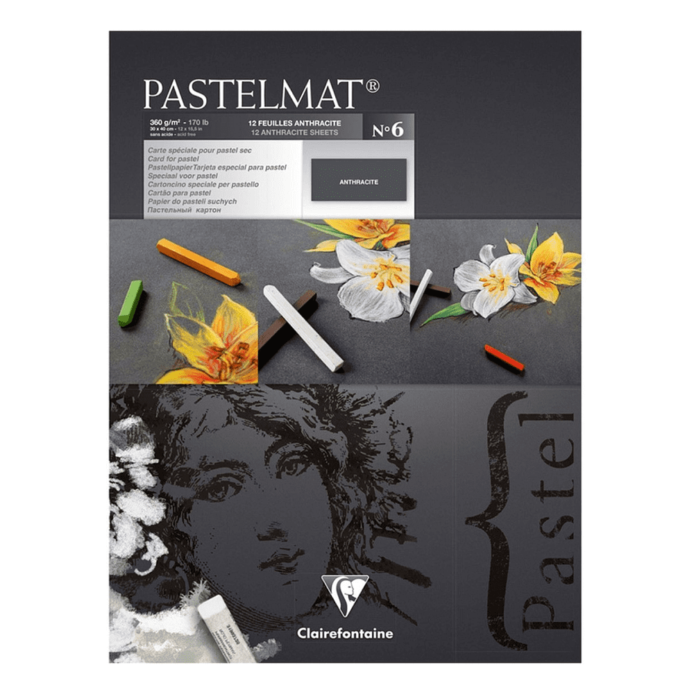 Блок бумаги для пастели "Pastelmat", антрацит, 30x40см, 360 г, 12 листов, №6