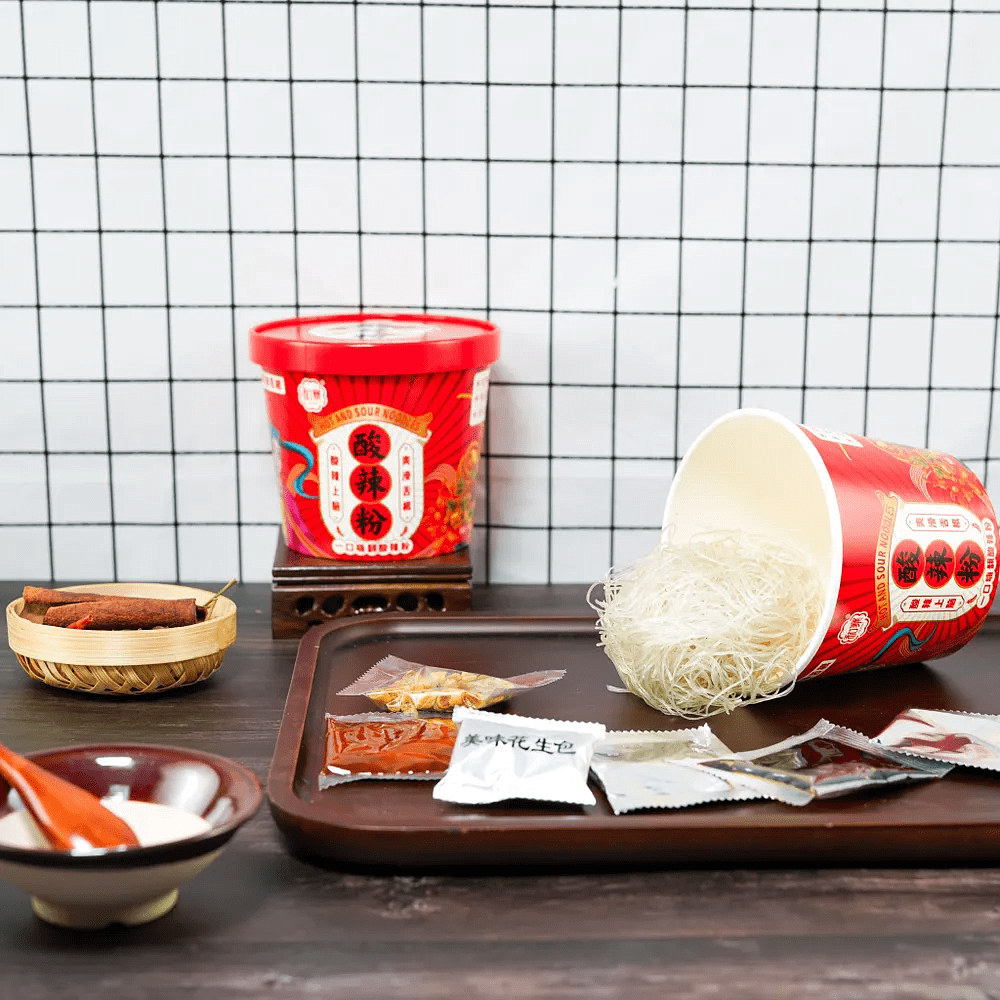 Лапша быстрого приготовления стеклянная по-Сичуаньски с арахисом, 130 гр  - 4