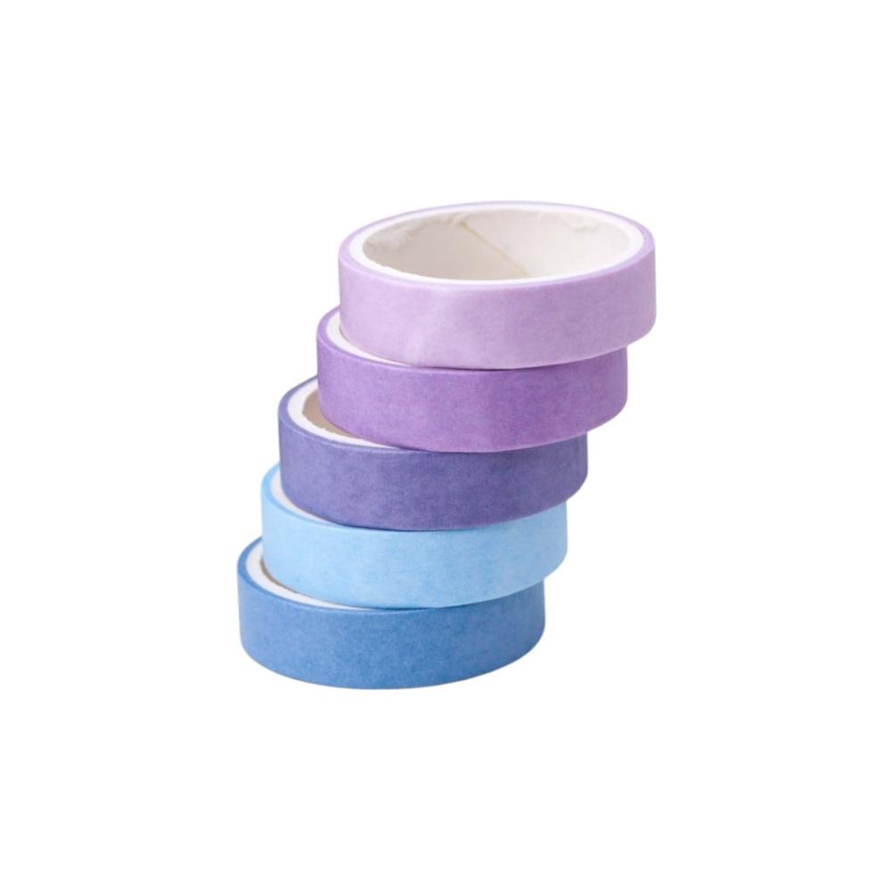 Клейкая лента "Multicolor tone purple-blue", 10х2 мм/м, ассорти