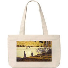 Сумка на молнии «Утро. Остановка», Ольга Шкарубо, 340 г/м2, натуральная