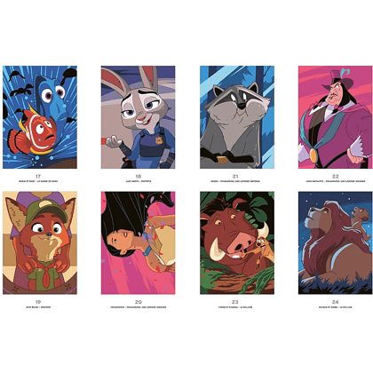 Раскраска по номерам на французском языке "Coloriages mystères Disney -Les Grands classiques. Spécial débutants" - 5