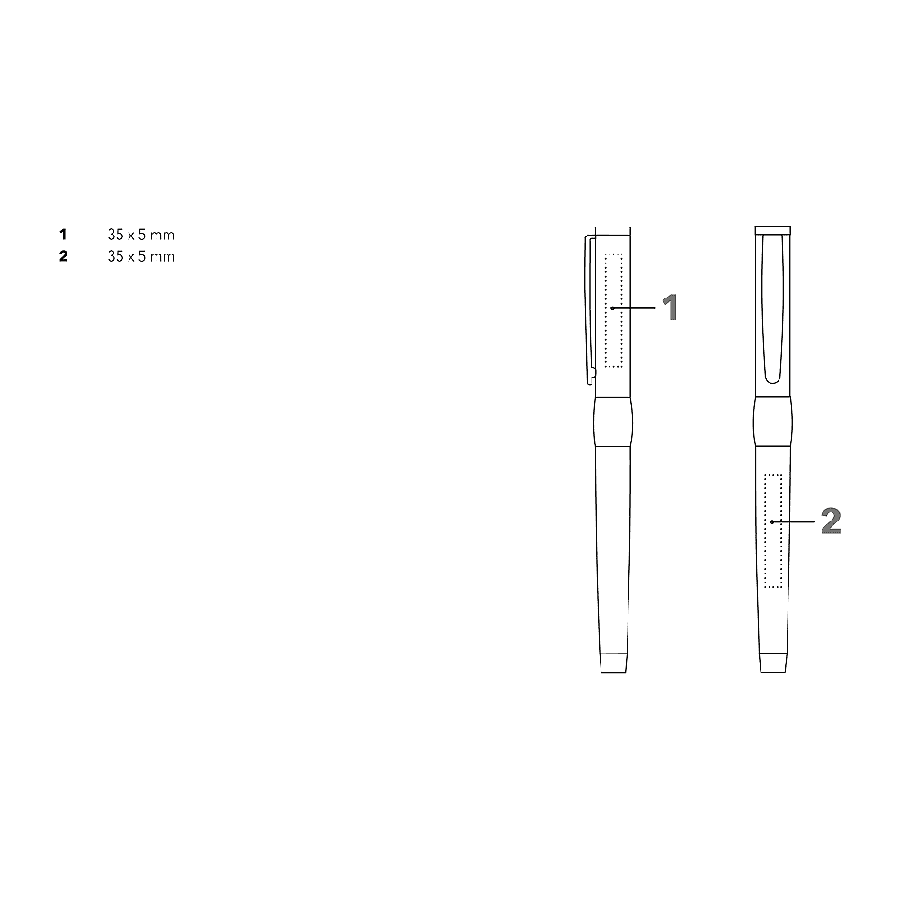 Набор ручек шариковые автоматические + роллер "Image Black Line RB", черный, картонный футляр - 4