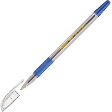Ручка шариковая "BK410", 1.0 мм, прозрачный, стерж. синий