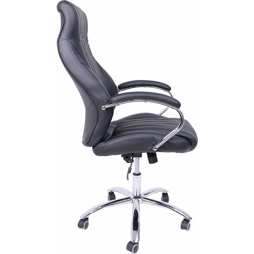 Кресло для руководителя AksHome "Mastif", натуральная кожа, хром, черный - 3