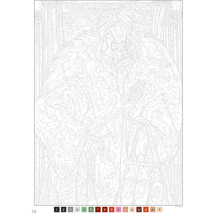 Раскраска по номерам на французском языке "Coloriages mystères Disney - Méchants" - 5