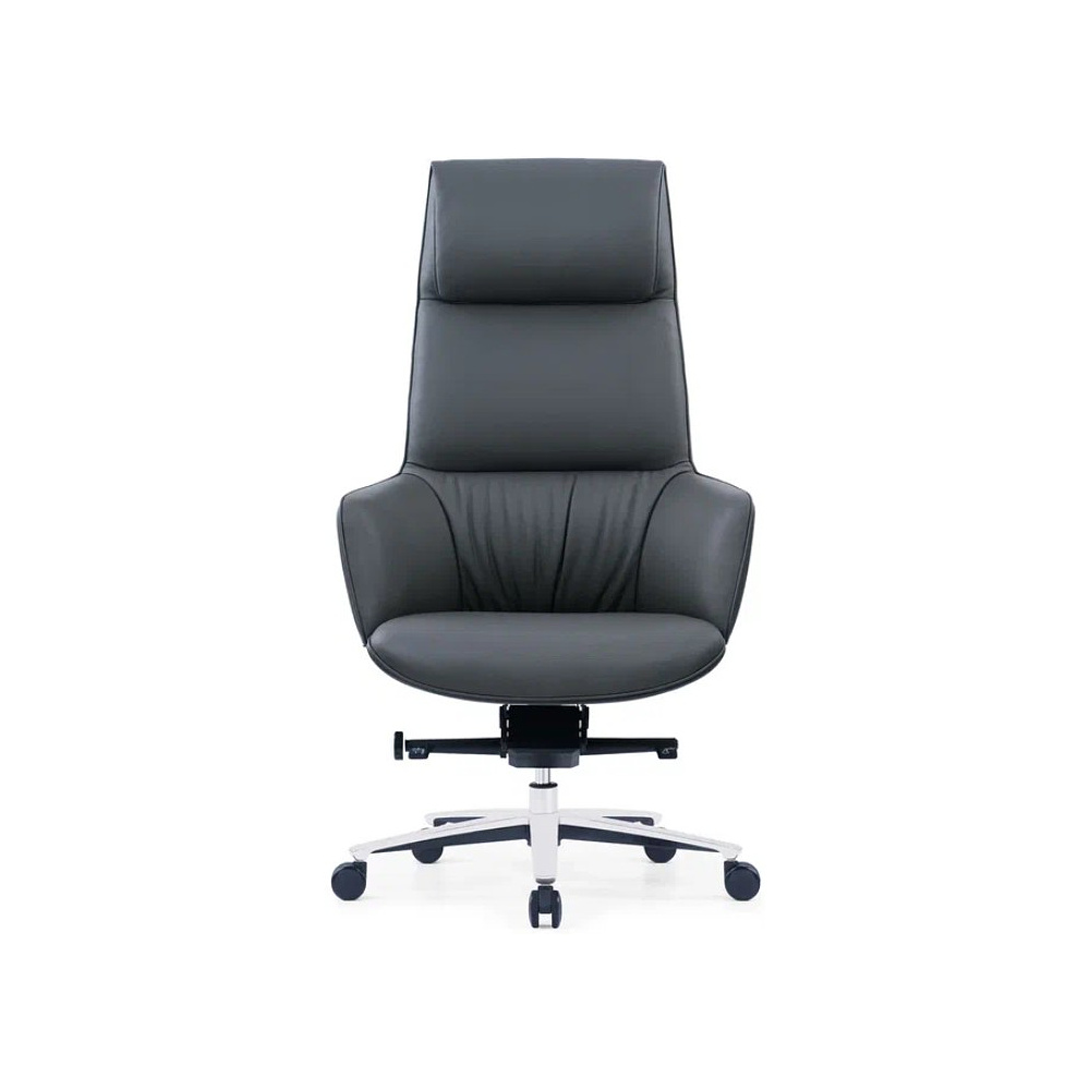 Кресло компьютерное SitZone CH-500A, кожа, алюминий, черный - 2