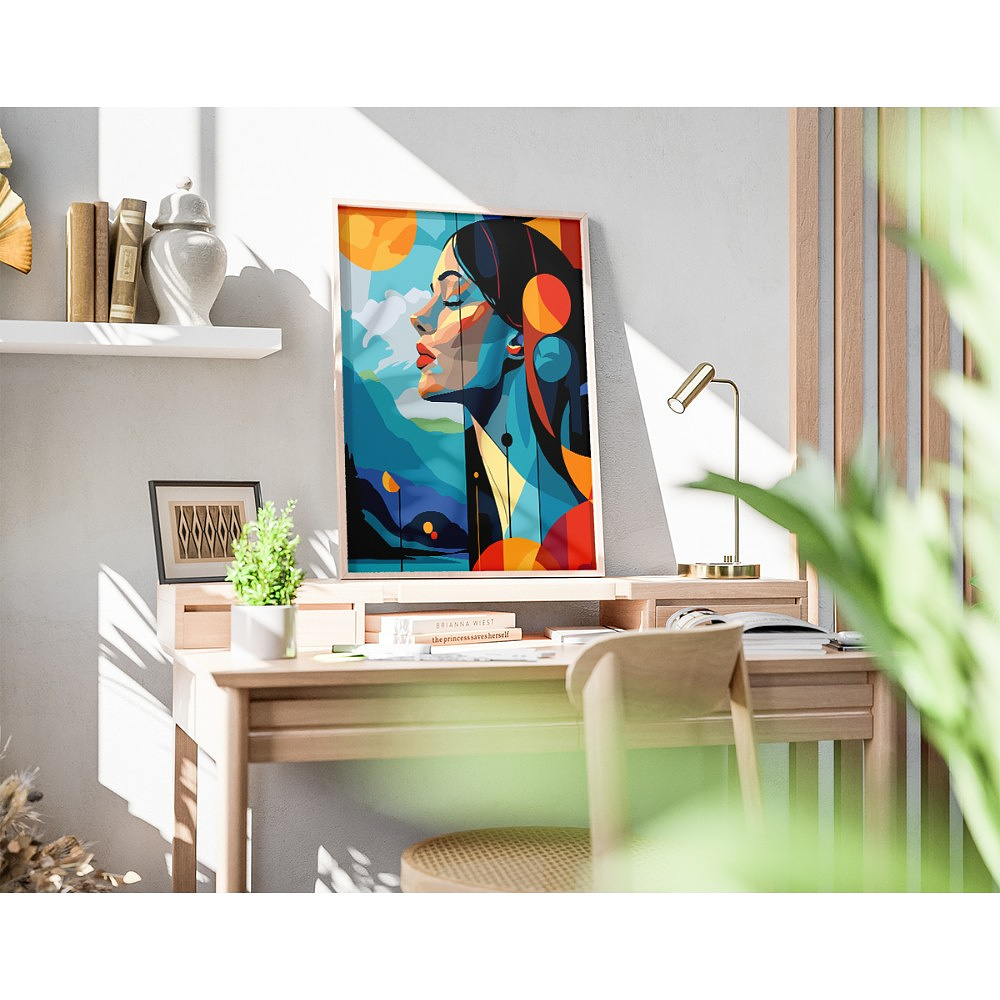 Картина по номерам "Женский портрет абстракция" - 4 Картина по номерам "Женский портрет абстракция" - 4