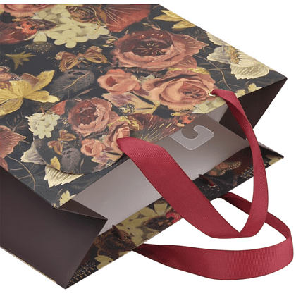 Пакет бумажный подарочный "Flora. Lush Bouquet", 26x32,4x13 см, коричневый - 2