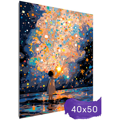 Картина по номерам "Девочка со звёздами" - 2 Картина по номерам "Девочка со звёздами" - 2
