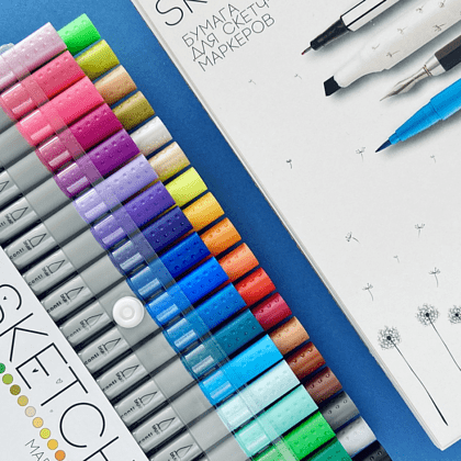 Скетчбук "Sketch&Art", 18.5х25 см , 170 г/м2, 80 листов, на спирали - 5