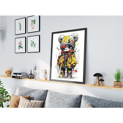 Картина по номерам "Граффити панда" - 6