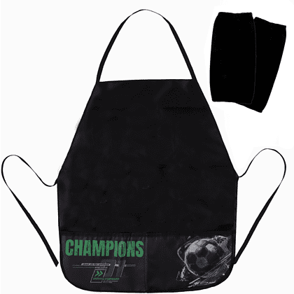 Фартук для труда "Champions" с нарукавниками, черный