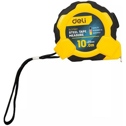 Рулетка Deli YS EDL9003P, 10 м х 25 мм, желтый, черный - 15
