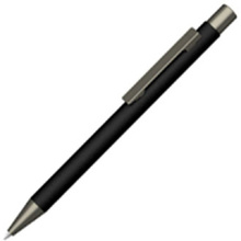 Ручка шариковая автоматическая "Straight Gum", 1.0 мм, черный, антрацит, стерж. синий