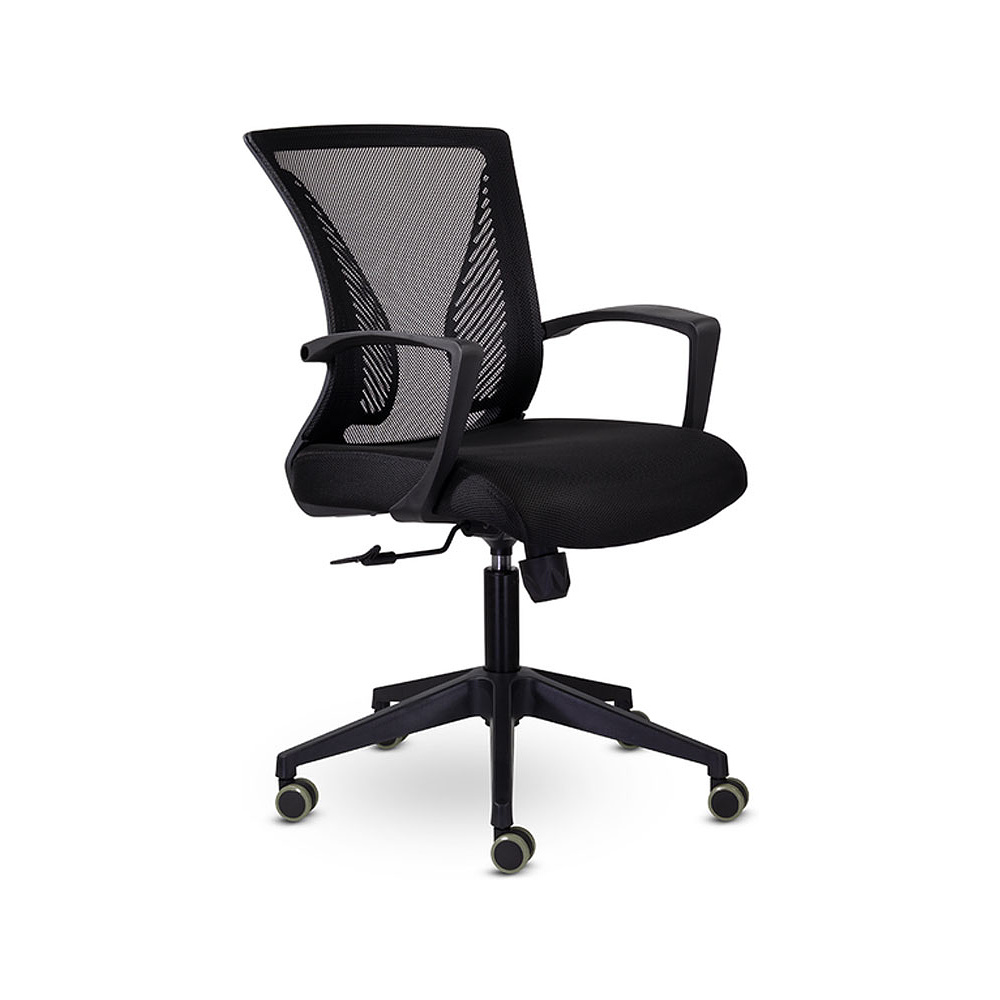 Кресло для персонала Энжел СН-800 "СР TW-01/Е11-К", ткань, сетка, пластик, черный