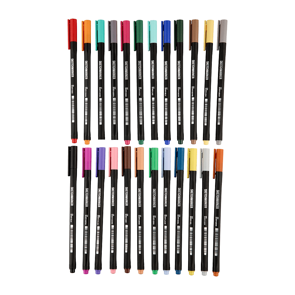 Ручка капиллярная "Sketchmarker Artist fine pen Studio", 24 шт - 11