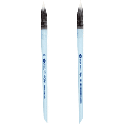 Кисть "Белые ночи", круглая, на короткой ручке, со скосом, №10 - 4