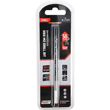 Сверло по металлу Deli RS EDH-MHZ070-E4, 7.0 мм, DIN 338, HSS-TiN - 2 Сверло по металлу Deli RS EDH-MHZ070-E4, 7.0 мм, DIN 338, HSS-TiN - 2